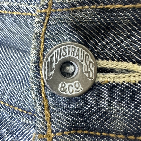 Levis 514 38X32 Men’s Slim Straight Jeans Blue Denim Stretch Button Pocket - Picture 3 of 14